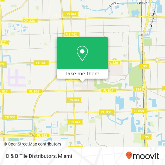 D & B Tile Distributors map