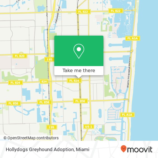 Mapa de Hollydogs Greyhound Adoption