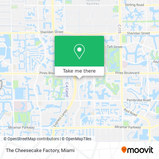 The Cheesecake Factory map