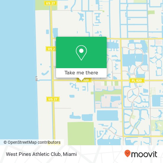 West Pines Athletic Club map