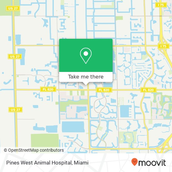 Mapa de Pines West Animal Hospital