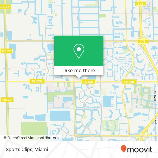 Mapa de Sports Clips