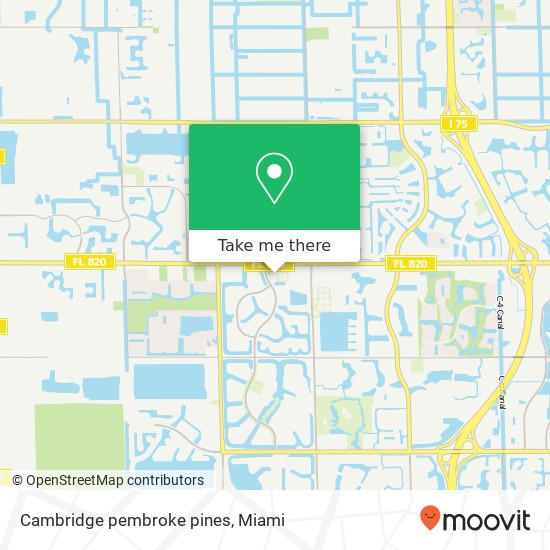 Mapa de Cambridge pembroke pines