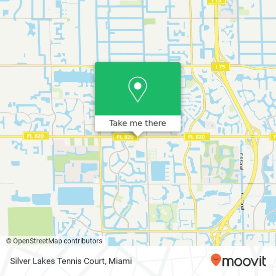 Silver Lakes Tennis Court map