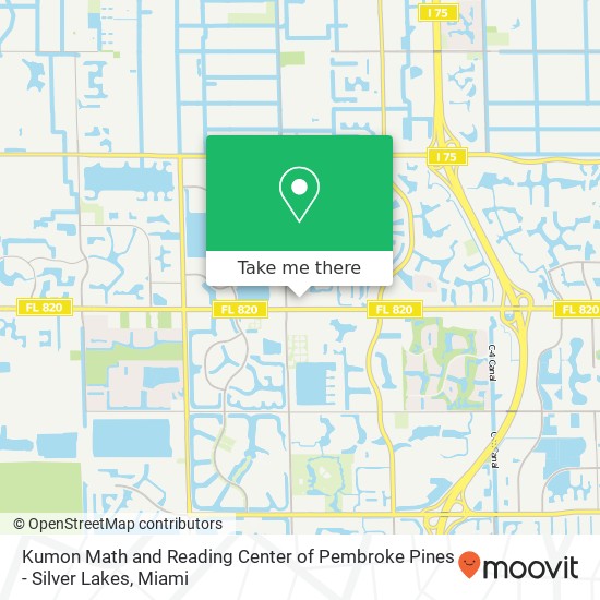 Kumon Math and Reading Center of Pembroke Pines - Silver Lakes map