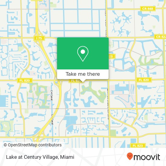 Lake at Century Village map