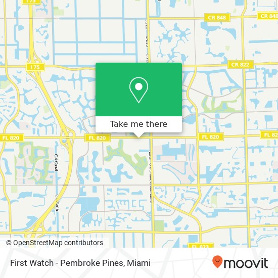 First Watch - Pembroke Pines map