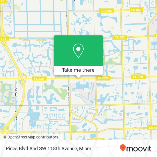 Pines Blvd And SW 118th Avenue map