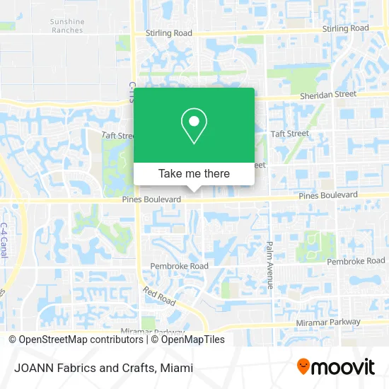 JOANN Fabrics and Crafts map