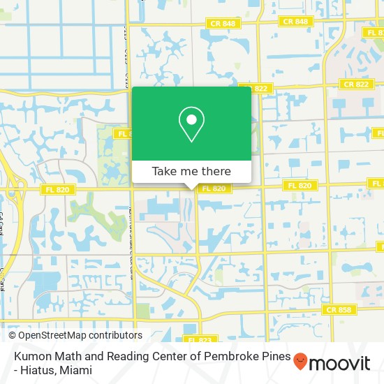 Kumon Math and Reading Center of Pembroke Pines - Hiatus map