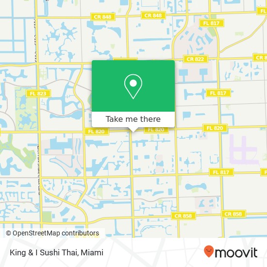 King & I Sushi Thai map