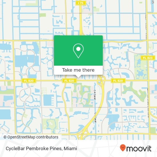 Mapa de CycleBar Pembroke Pines