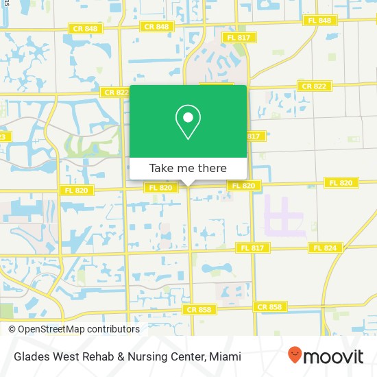 Glades West Rehab & Nursing Center map