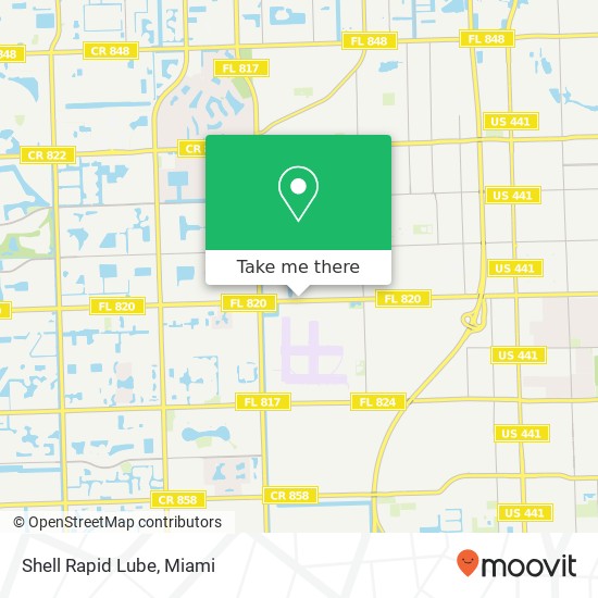 Shell Rapid Lube map