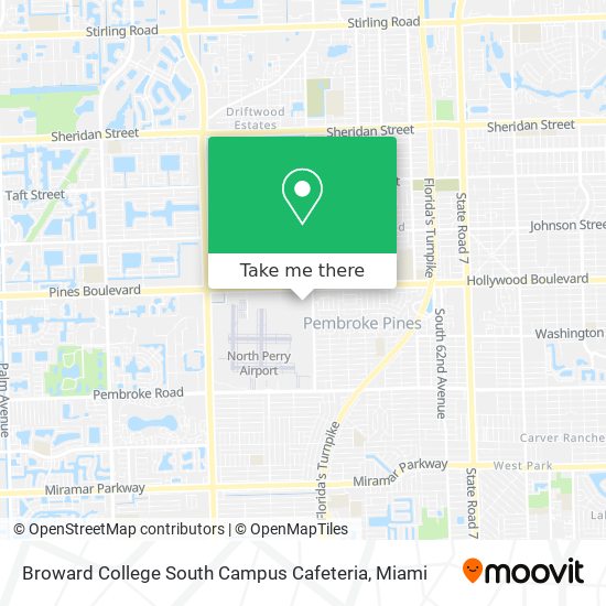 Broward College South Campus Cafeteria map