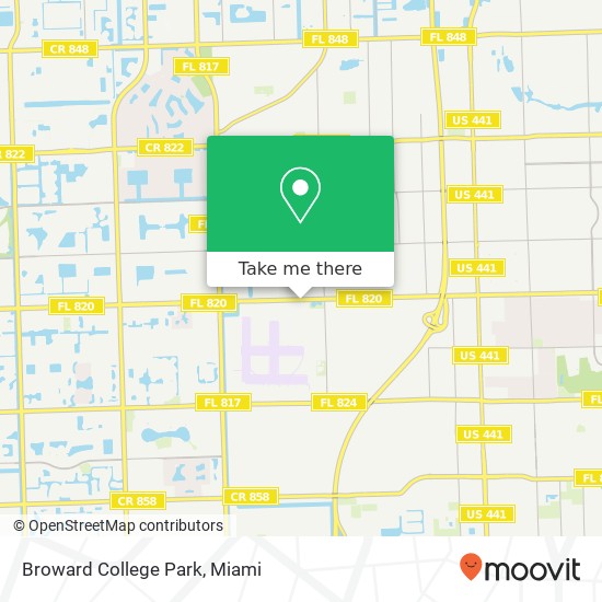 Broward College Park map