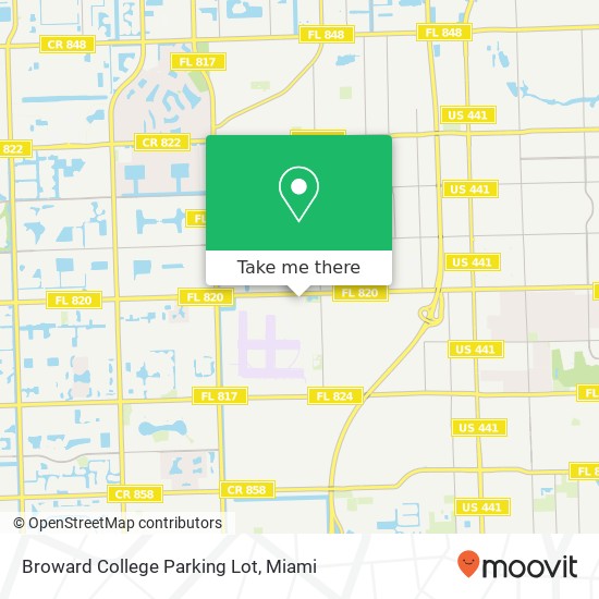 Broward College Parking Lot map