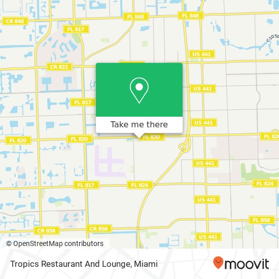 Mapa de Tropics Restaurant And Lounge