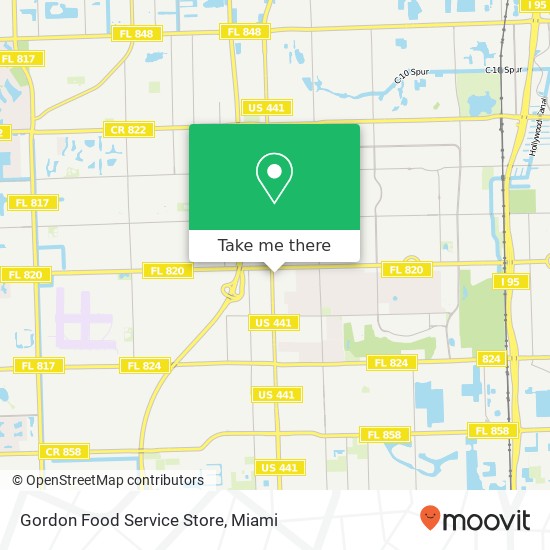 Mapa de Gordon Food Service Store