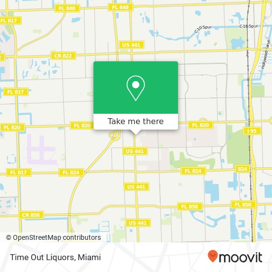 Time Out Liquors map