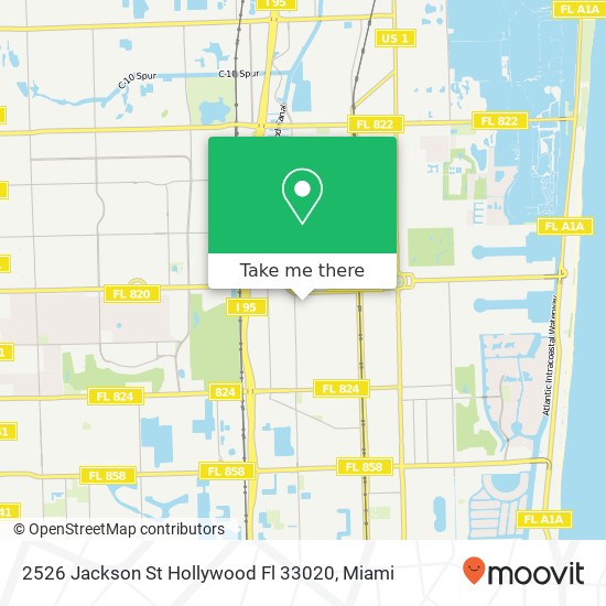 Mapa de 2526 Jackson St Hollywood Fl 33020