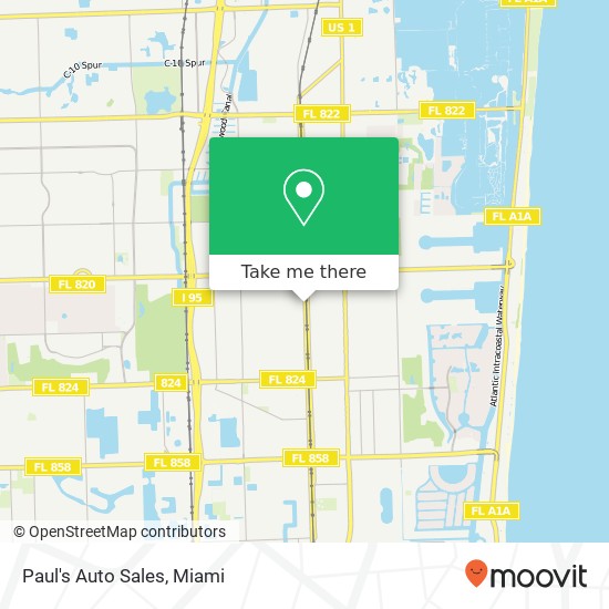 Paul's Auto Sales map