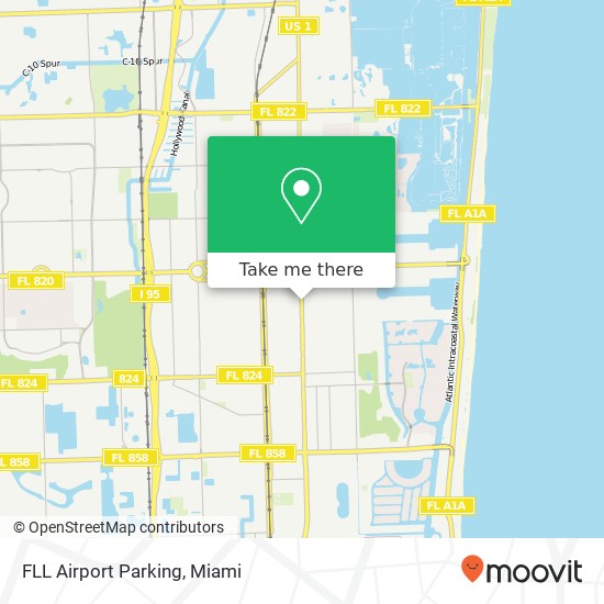 Mapa de FLL Airport Parking