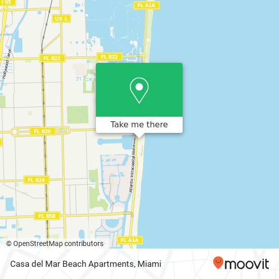 Casa del Mar Beach Apartments map