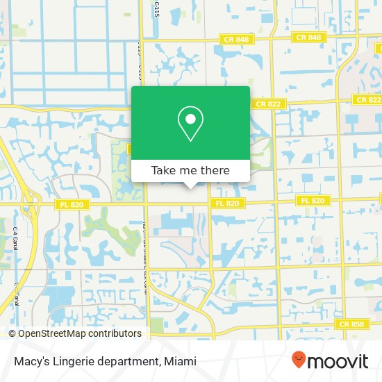 Macy's Lingerie department map