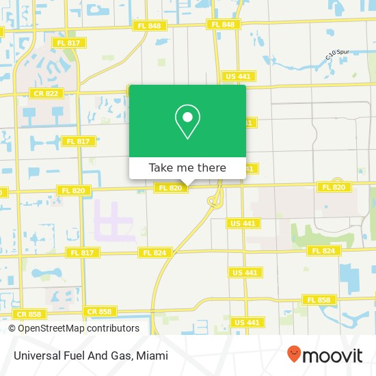 Mapa de Universal Fuel And Gas