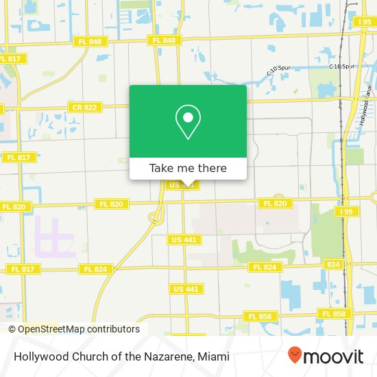 Hollywood Church of the Nazarene map