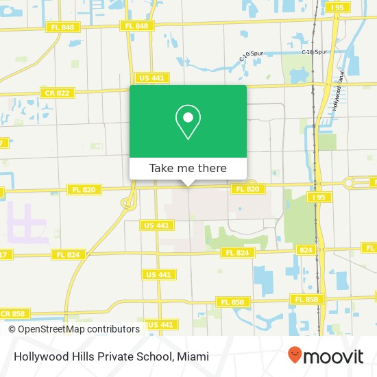 Hollywood Hills Private School map