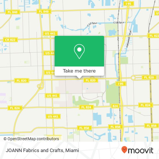 JOANN Fabrics and Crafts map