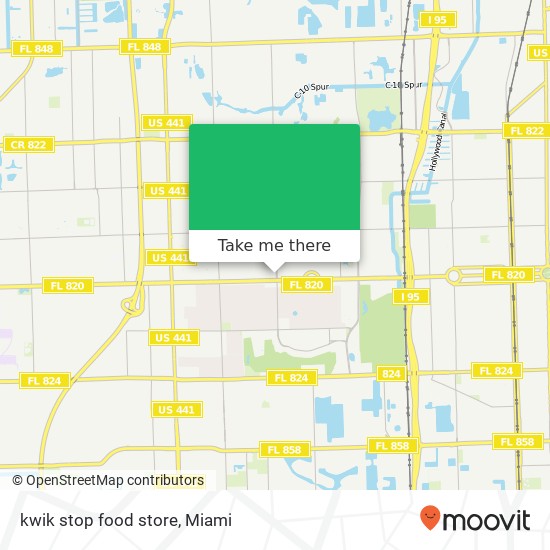 Mapa de kwik stop food store