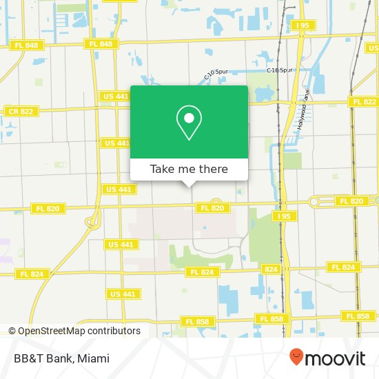 BB&T Bank map