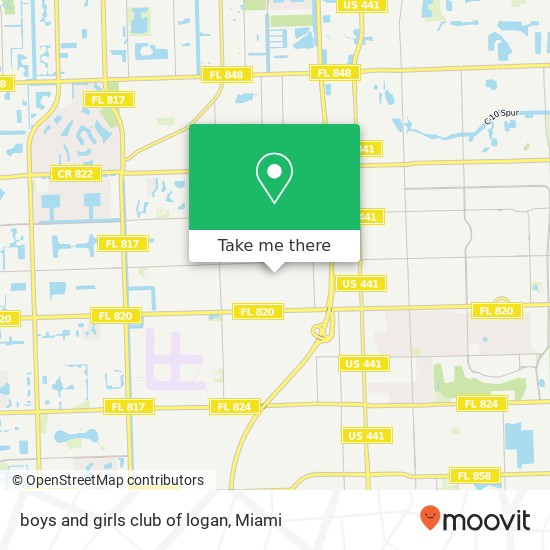 Mapa de boys and girls club of logan