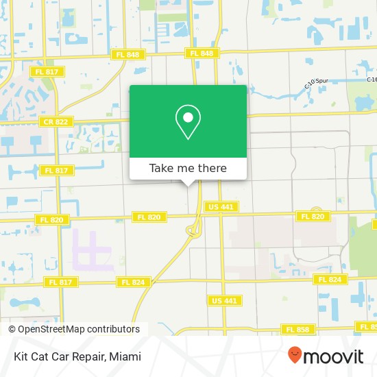 Kit Cat Car Repair map