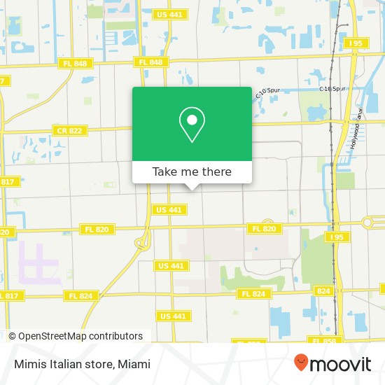 Mapa de Mimis Italian store