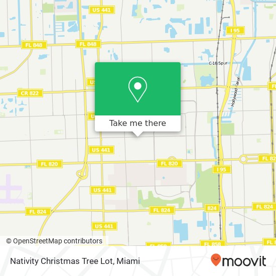Nativity Christmas Tree Lot map