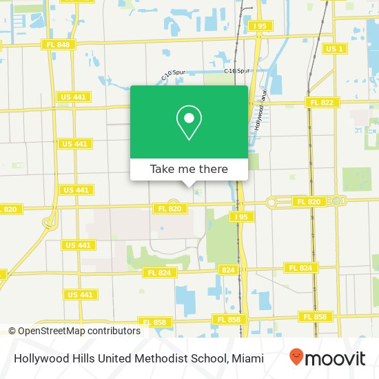 Mapa de Hollywood Hills United Methodist School