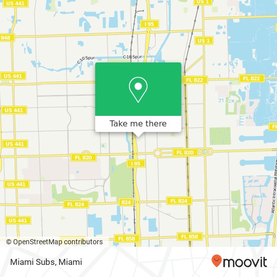 Miami Subs map