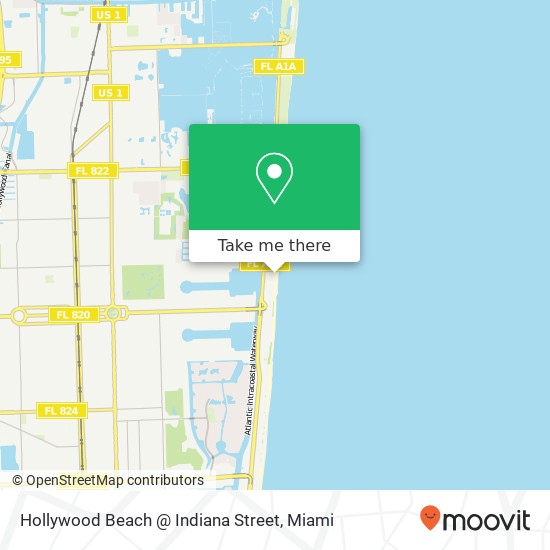 Hollywood Beach @ Indiana Street map
