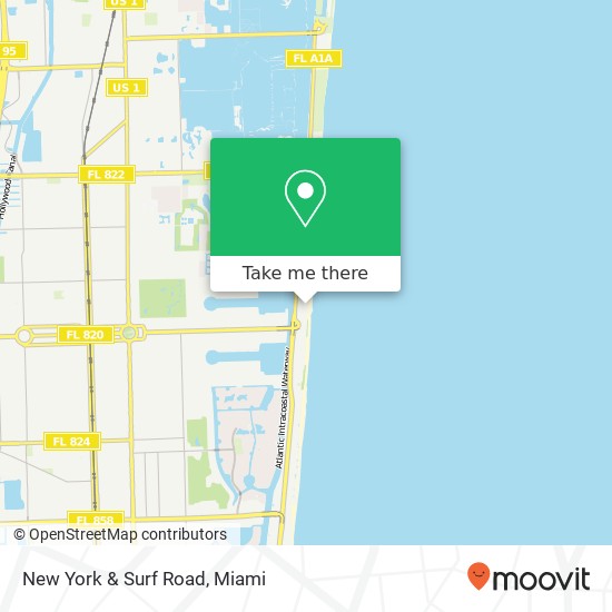 Mapa de New York & Surf Road