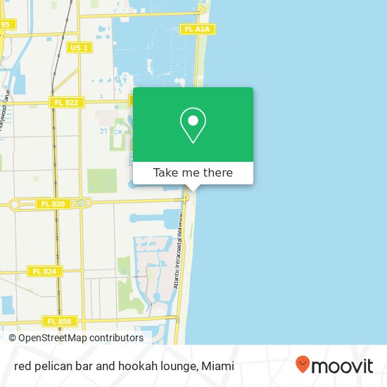 red pelican bar and hookah lounge map