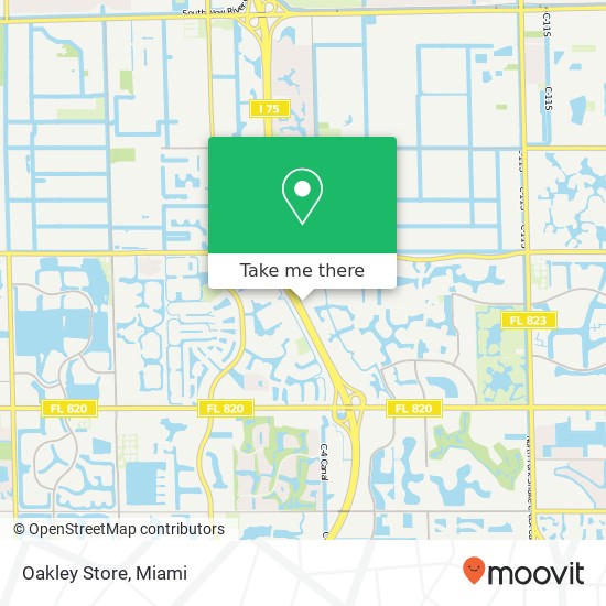 Oakley Store map