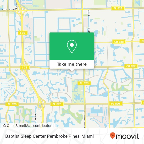 Baptist Sleep Center Pembroke Pines map