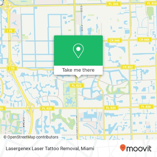 Lasergenex Laser Tattoo Removal map