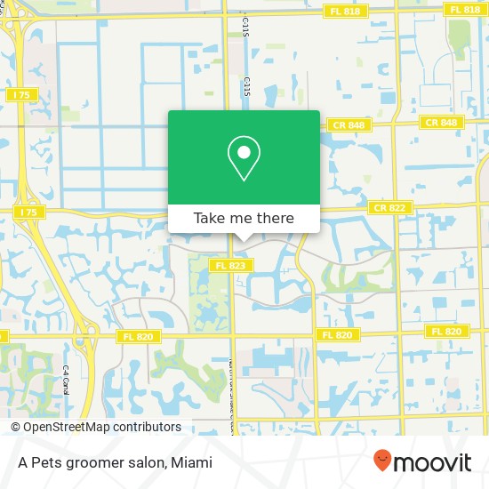 A Pets groomer salon map