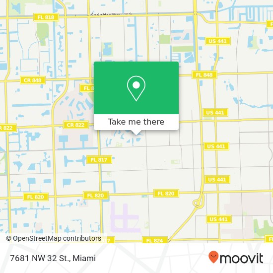 7681 NW 32 St. map