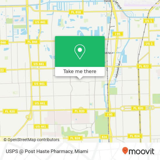 Mapa de USPS @ Post Haste Pharmacy